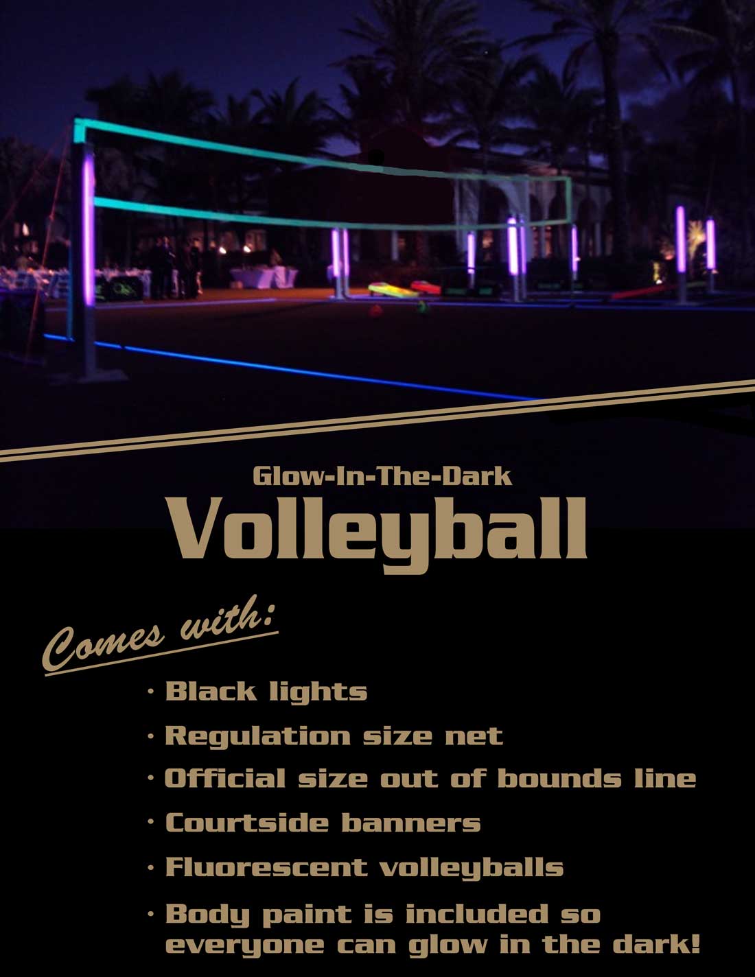 Nightspiker Glow Voleyball for your events